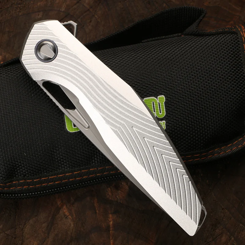 Зеленый шип F111 3D Складной нож D2 лезвие авиационный алюминиевый сплав Ручка Кемпинг Открытый практичный Фруктовый Нож EDC инструмент
