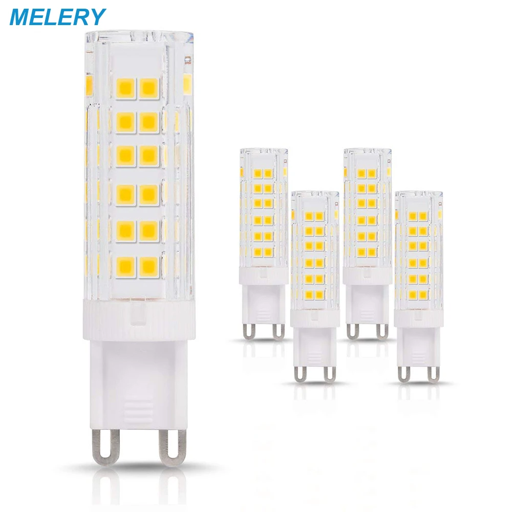 

G9 LED Light Bulbs 7W Lamp 60W Equivalent Warm White 3000K 500lm 360 Degree Beam Angle 220V-240V Energy Saving Light Bulbs-4Pack