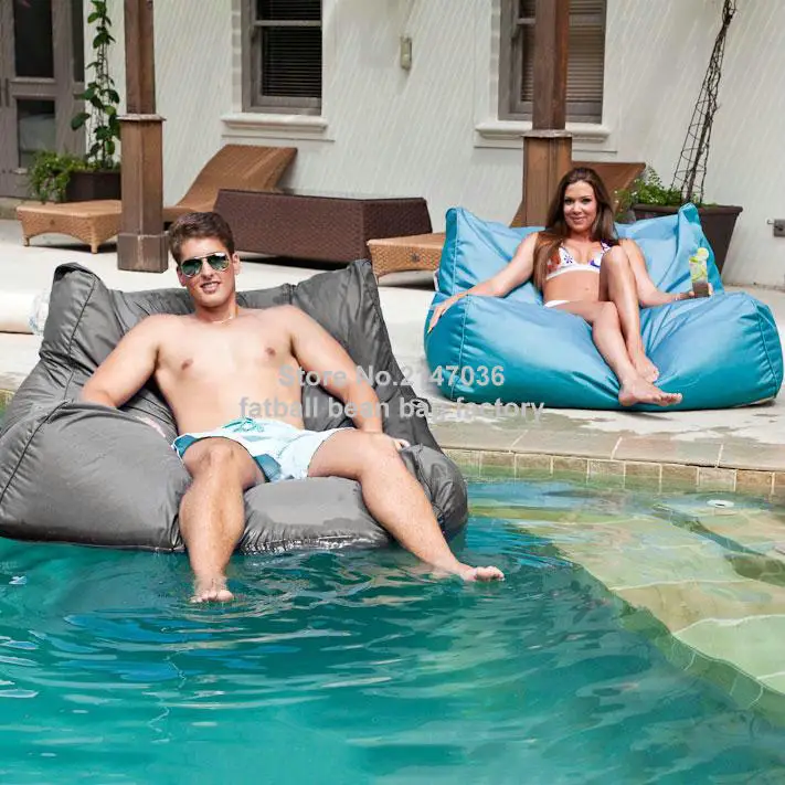Pacific Grey oversized luxury comfortably accommodate two adults float beanbag, pool floating bean bag outdoor furniture sofa Pacific Grey oversized luxury comfortably accommodate two adults float beanbag, pool floating bean bag outdoor furniture sofa
