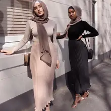 Faldas plisadas a la moda para mujer, falda larga de chifón, falda elegante de princesa, modesta parte musulmana, ropa islámica de fiesta más larga wq1533