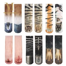 1 пара новых стилей унисекс смешные мужские носки женские Harajuku чулочно-носочные изделия разных стилей s животный рисунок лапы 3D принт носки