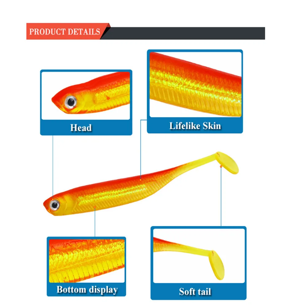 1 шт. 2,2 г 7 см искусственная Мягкая приманка для Shad червь рыболовные приманки плавающие приманки джиг голова силиконовая Мягкая приманка для ловли нахлыстом приманка Снасть