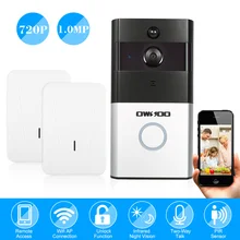 OWSOO HD 720 P IP беспроводной двухсторонний голосовой визуальный домофон инфракрасный ночной вид 2 шт. беспроводной дверной замок сhime видео дверной звонок телефон