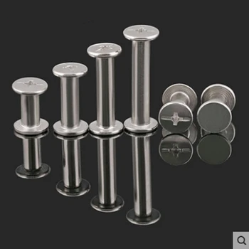 

500PCS/LOT Nickel-plated book sample book screw album docking lock lock binding screw recipe nail M5-25 35 50