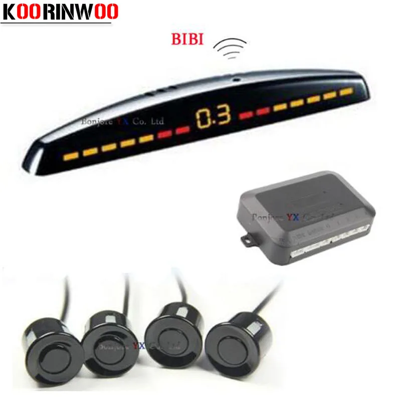 New Arrival LED display Car Parking Sensor Multicolor Set 4 System Sensors For Most Car Reverse Radar Backup Parktronic sensors