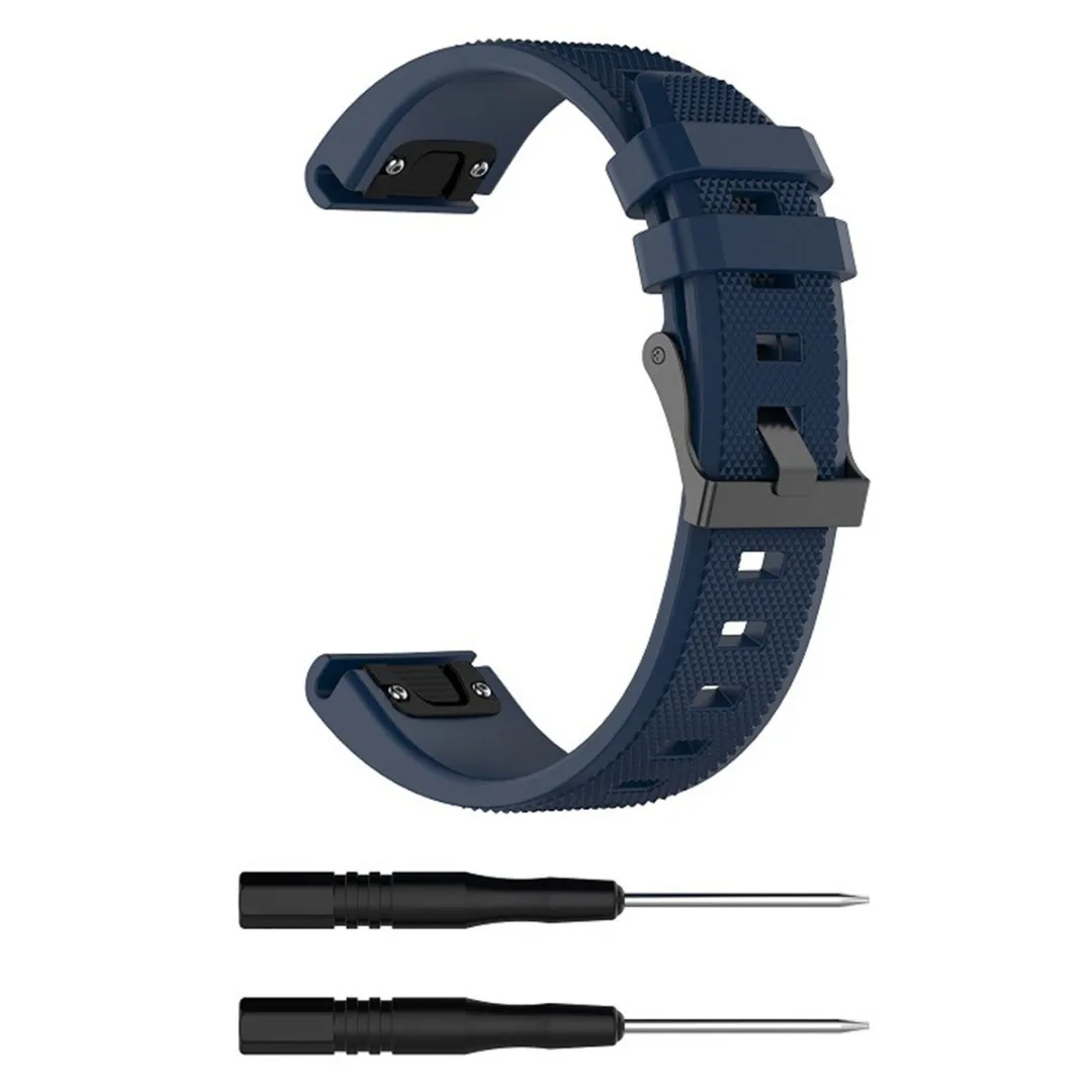Shellhard Silicone Watch Band Quick Release Silicone Man Watch Replacement Wrist Strap Band Bracelet For Garmin Fenix 5 5X