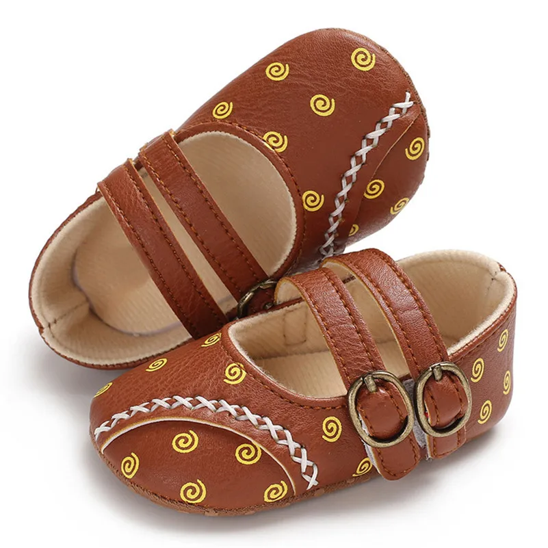 Обувь для девочек на каждый день с принтом в виде мягкие кроватки анти-скользящие тонкие туфли для новорожденных, детская обувь для