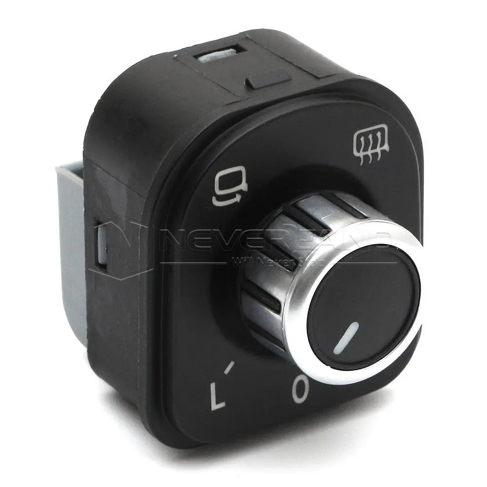 Neverland 1pc ABS OE Chrome Car Side Mirror Switch W/ Folding for VW