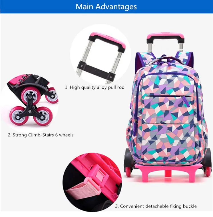 camuflagem sacos de escola para meninos estudante mochila rodas