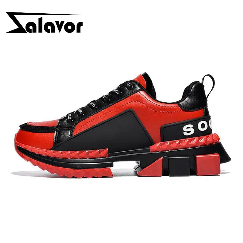 

ZALAVOR 2019 Fashion Young Man Mesh Breathable Thick Bottom Running Shoes Men Daily Cross Strap Brand Shoes Footwear Size 39-44