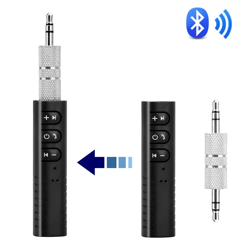 Автомобильный Bluetooth AUX 3 5 мм аудио ресивер микрофон для звонков адаптер 4 0