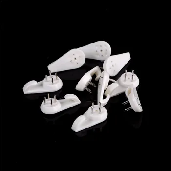 

20pcs White Painting Photo Frame hook Plastic Invisible Wall Mount Photo Picture Nail Hook Hanger