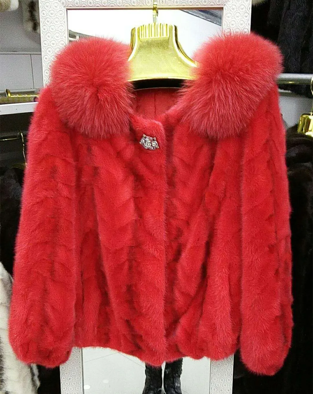Натуральное натуральное женское Норковое меховое пальто, верхняя одежда, пальто