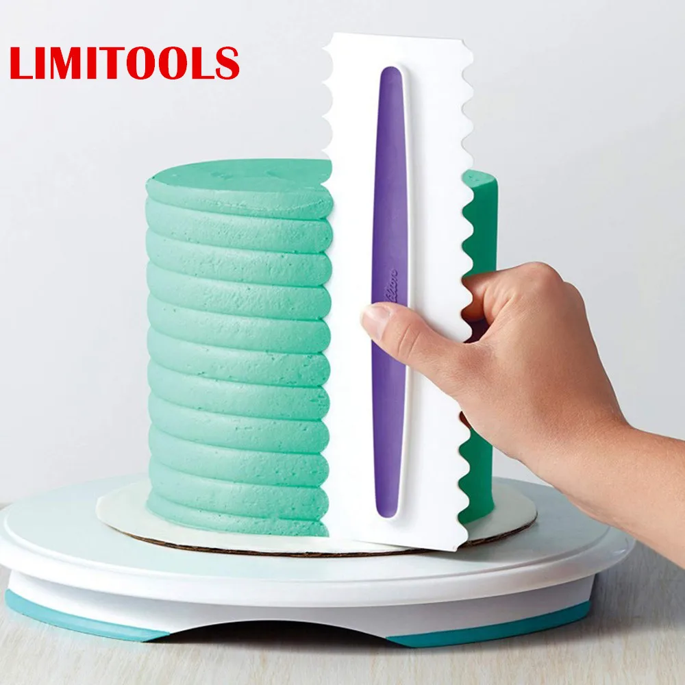 1PC Cream Smooth Cake Spatula Dough Cutter Icing Fondant Scraper Baking Tools