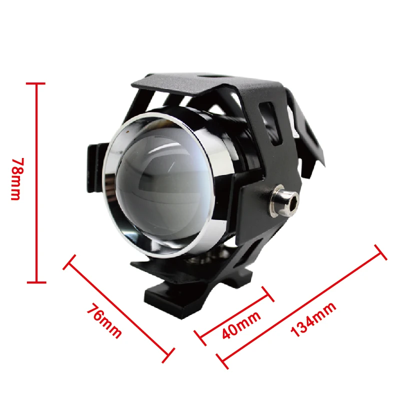Светодиодный светильник для мотоцикла, высокая мощность, 125 Вт, водонепроницаемый, 3000лм, U5, светодиодный, противотуманный, точечный, головной светильник, лампа для бега, светильник