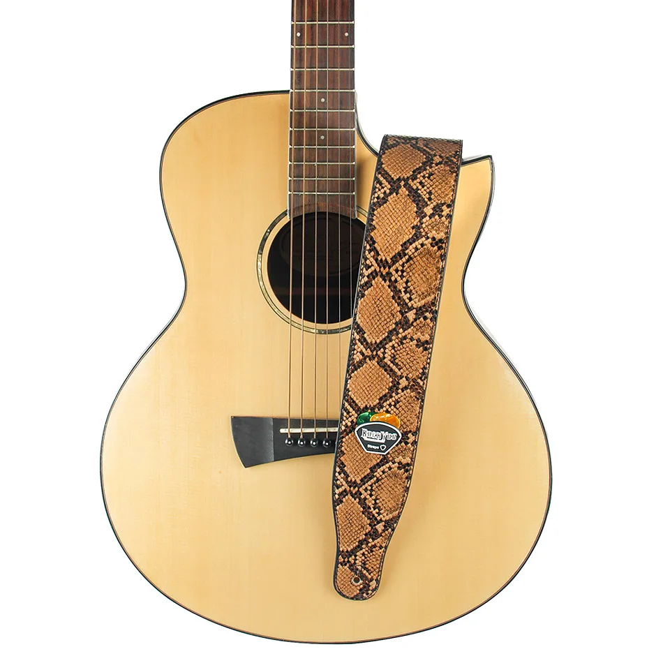 Pelle di serpente di marca cinghia di chitarra basso chitarra chitarra folk cinghia ampliamento cinghie chitarra elettrica basso elettrico strap