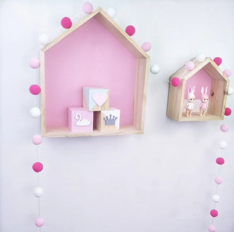 

Mrosaa Hot 30PC INS Nordic Style Kids Decoration Wool Felt Hanging Balls Pendants Garland Party Wedding Ornament Decorative Gift