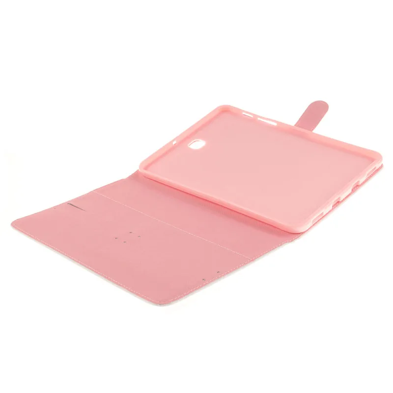 Luxury 2 Leavies PU Leather Stand Flip Case for Samsung Galaxy Tab S2 8.0 Case T710 T715 SM-T715 Tablet Wallet White Case Bag (59)