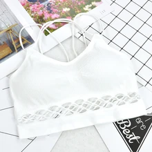 Новая мода без стального кольца удобное нижнее белье для девочек подростков студентов полый винт нить женское белье с бретельками жилет бюстгальтер ZFS0567