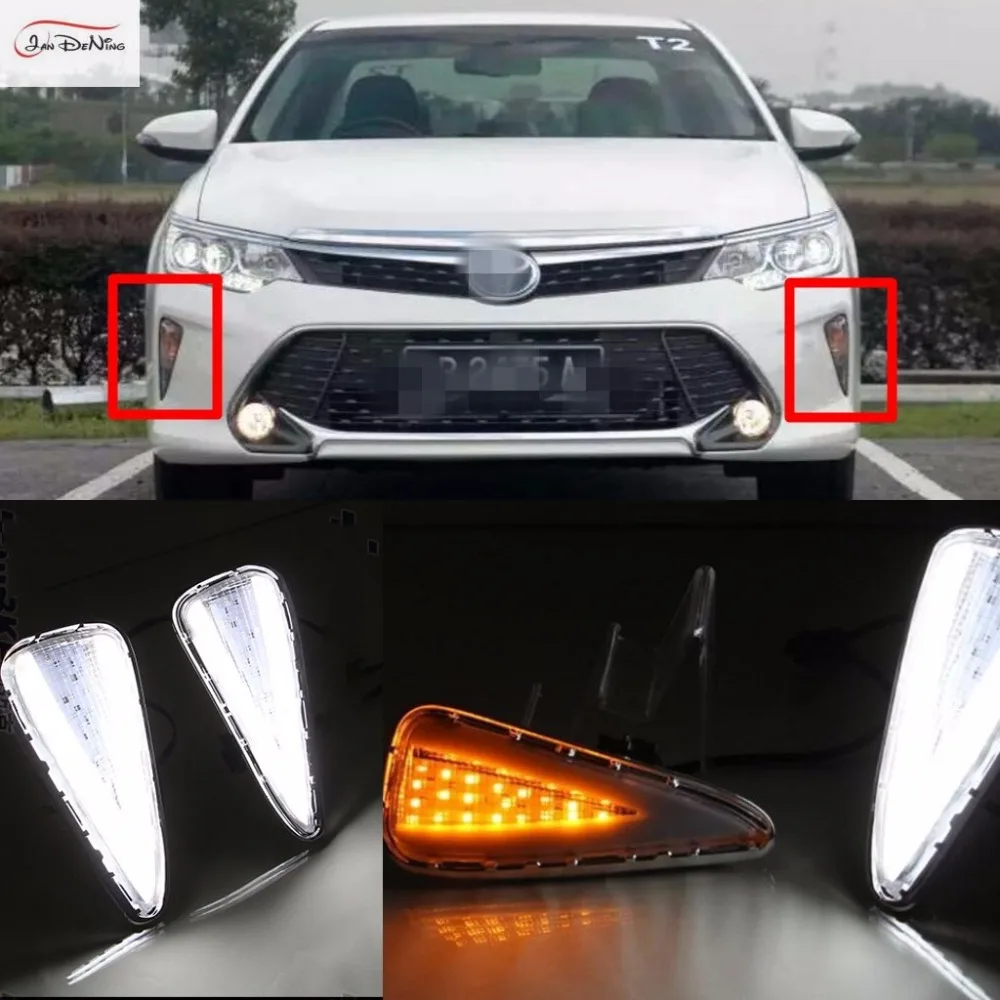 JanDeNing LED With Turn Signal Daytime Running Light Driving Lights DRL