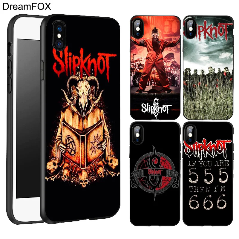 DREAMFOX L239 рок-группы Slipknot Черный силиконовый чехол-накладка из мягкого ТПУ чехол