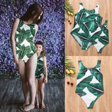 Одинаковые Семейные купальники для мамы и дочки, женский купальник для маленьких девочек, бикини WR