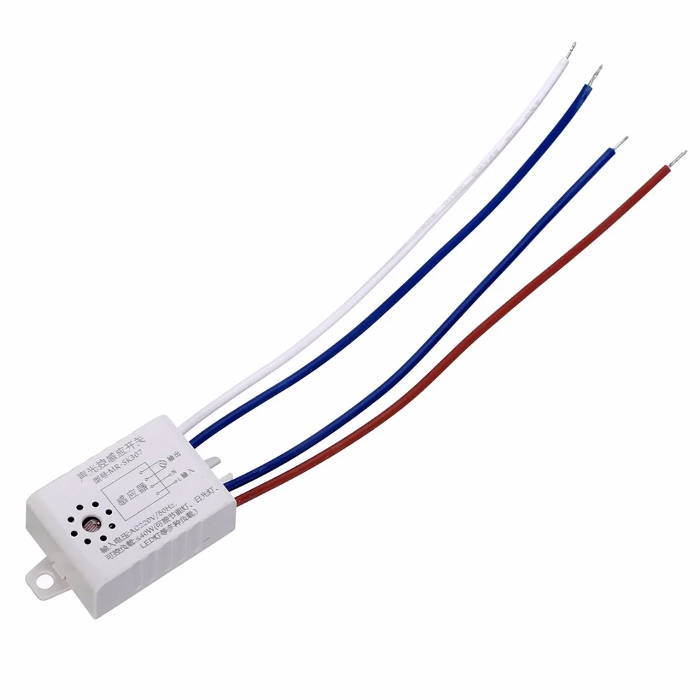 1 шт. 220 В автоматический звуковой датчик голоса для включения ...