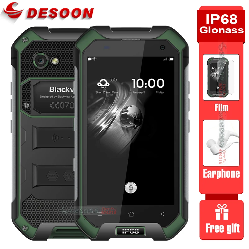 In Stock Original Blackview BV6000 Android 7.0 Mobile phone MTK6755 Octa Core 3GB+32GB 13MP Glonass IP68 WaterProof Smartphone In Stock Original Blackview BV6000 Android 7.0 Mobile phone MTK6755 Octa Core 3GB+32GB 13MP Glonass IP68 WaterProof Smartphone