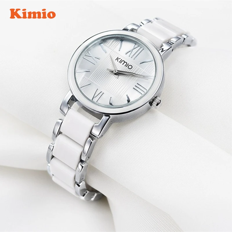Prix pour Kimio dames imitation céramique résine bracelet romain quartz montre femmes montres top marque de mode de luxe wrstwatch montre femme Prix pour Kimio dames imitation céramique résine bracelet romain quartz montre femmes montres top marque de mode de luxe wrstwatch montre femme