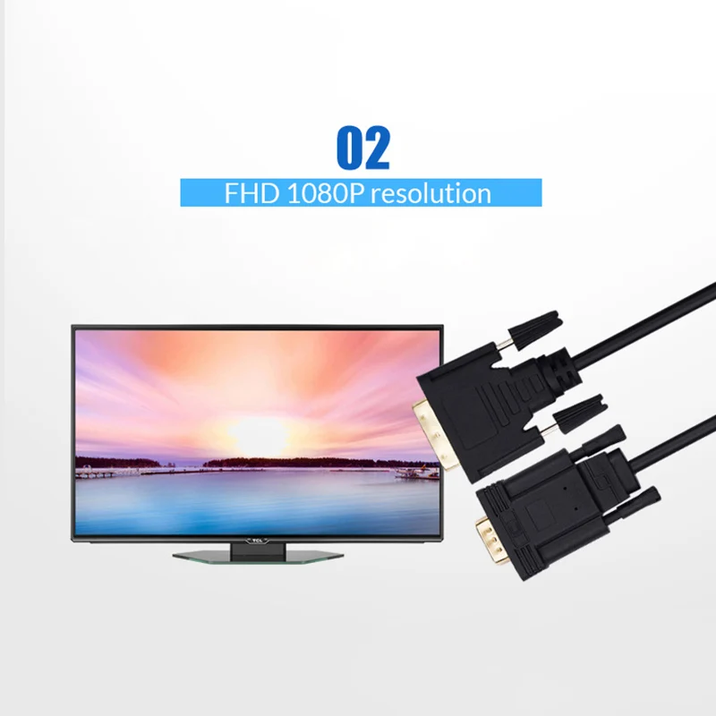 Unnlink الرقمية نشط DVI-D 24 + 1 إلى VGA مهائي كابلات تحويل FHD1080P @ 60 ل شاشة كمبيوتر شخصي HDTV العارض الكمبيوتر الجرافيك بطاقة