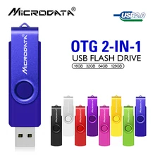 Многоцветная высокоскоростная флеш-накопитель USB OTG 64 Гб 128 ГБ флеш-накопитель 8 ГБ 16 ГБ 32 ГБ Флешка usb 2,0 для смартфонов Micro USB