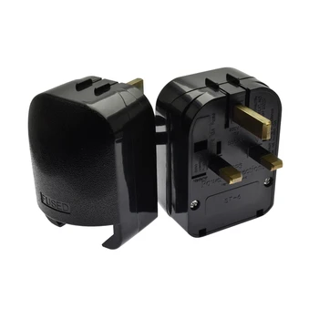

10PCS European Euro EU 2 Pin to UK 3Pin Plug Adapter Power Socket Travel Converter schuko adapter to England plug box type lot