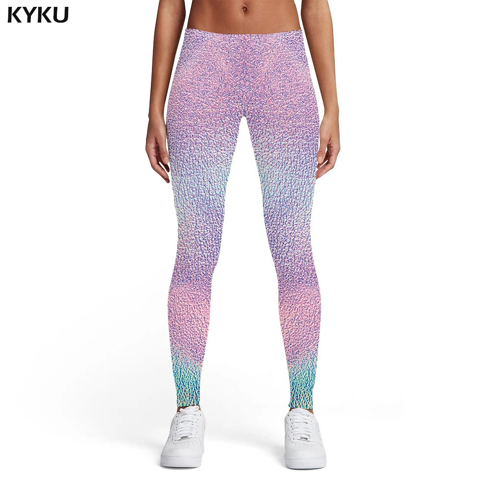 KYKU фирменные разноцветные леггинсы Для женщин готический 3d принт ретро брюки панк-рок пикантный дамы Для женщин s легинсы, штаны для фитнеса