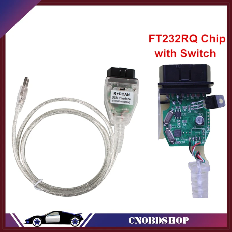 New arrival INPA K+CAN For BMW With FT232RQ Chip with Switch K+D CAN