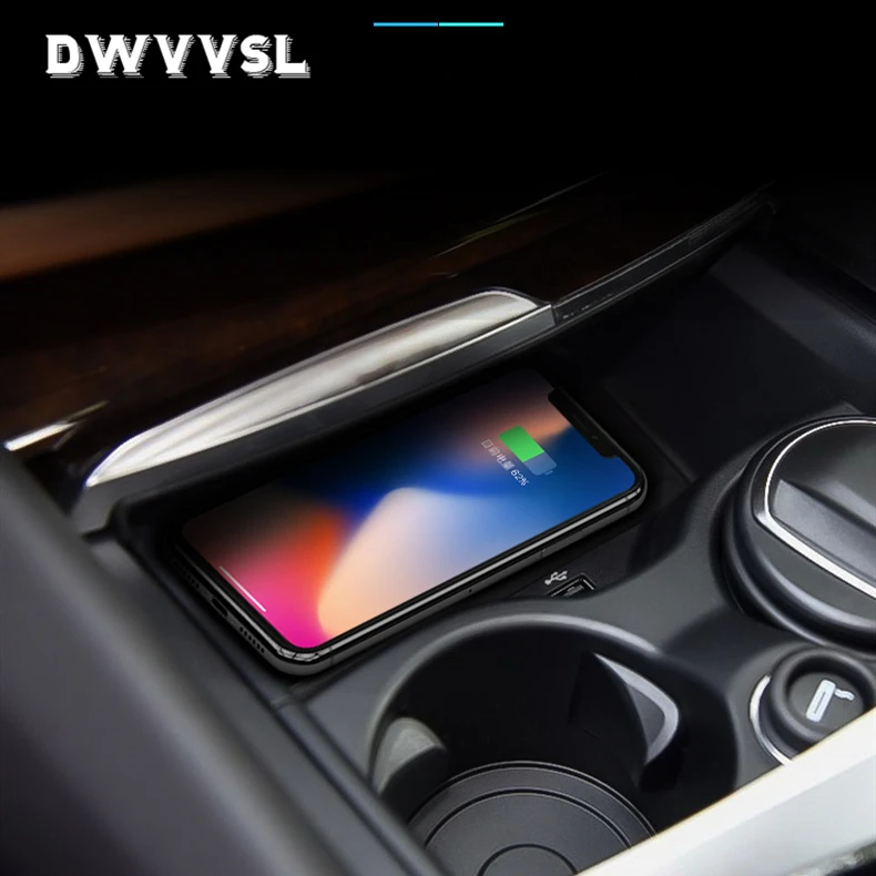 

Car QI wireless charging for f10 f11 G30 BMW 5 Series GT 2010-2016 center console phone charger for Samsung Google iPhone