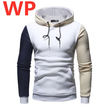 

WP Printed brand Team Logo male hoodies Men's sweatshirts autumn clothes 2019 men sweatshirt pullover long sleeve patchwork