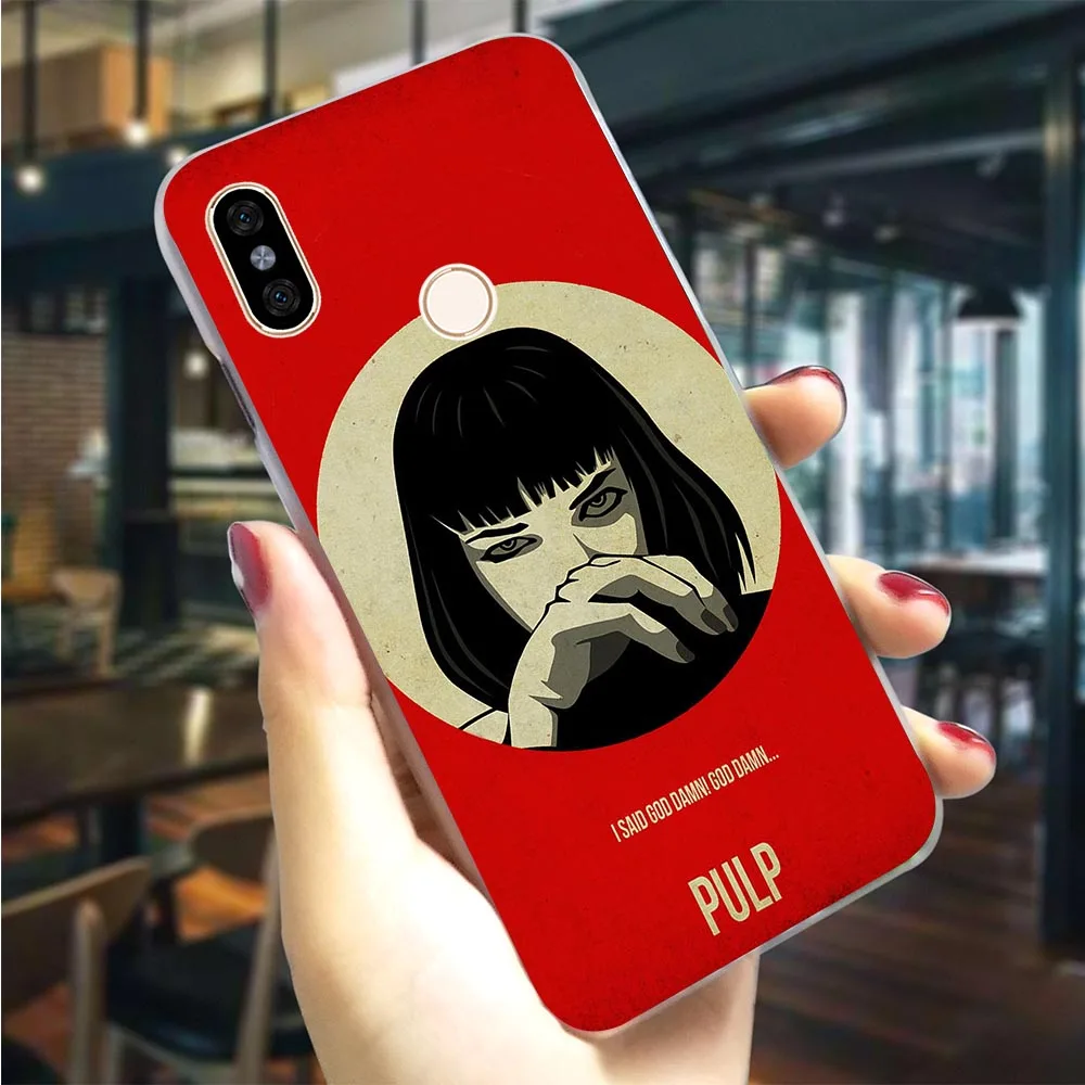 

Plastic Phone Cover for Mi A2 Lite Pulp Fiction Case for Xiaomi Mi A2 Cases A1 Lite 6 8 F1