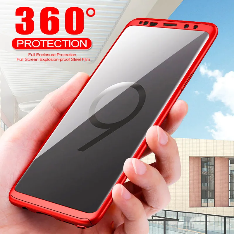 360 градусов полный чехол для телефона Sumsung Galaxy J2 Pro J 7 8 чехлы со стеклом J7 2018