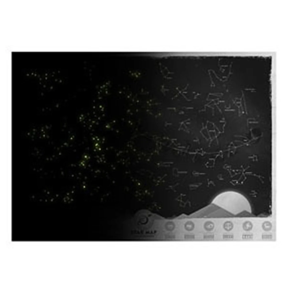 

New Design Star Map Glow in Darkness Night Sky Constellations Zodiac Chart Sticker Luminous Sky Map