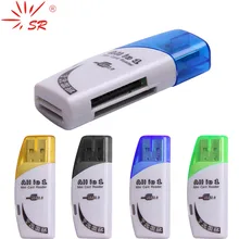 Sr 4 em 1 leitor de cartão usb multi-funcional micro sd tf ms duo m2 com forma da lua para computadores acessórios do portátil