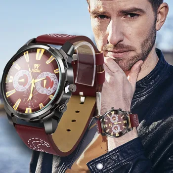 

2019 Luxury Men Watches Business Large Dial Watch Fashion Leather Belt Quartz Wrist Watch Mens Sport Watch relogio masculino
