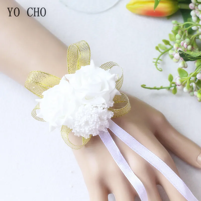 wrist corsage bracelet band bridesmaids flowers (103)