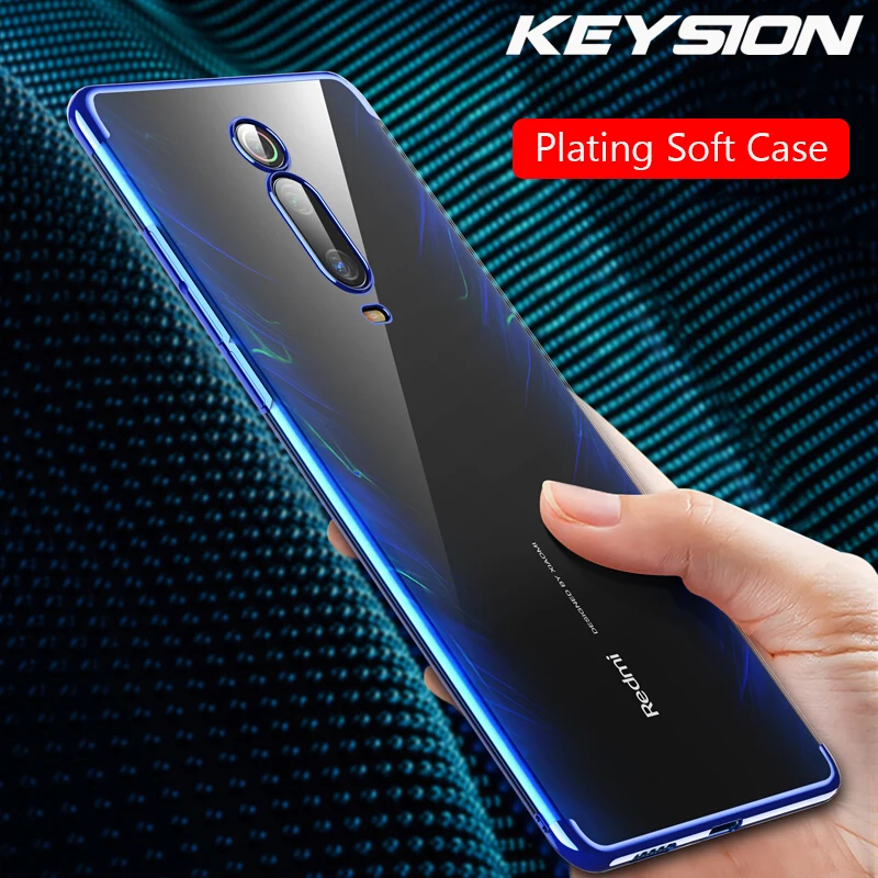

KEYSION Luxury Plating Case for Xiaomi Mi 9T K20 Pro Transparent Clear Capa Soft TPU back Cover for Redmi K20Pro Mi9T Note 7 9SE