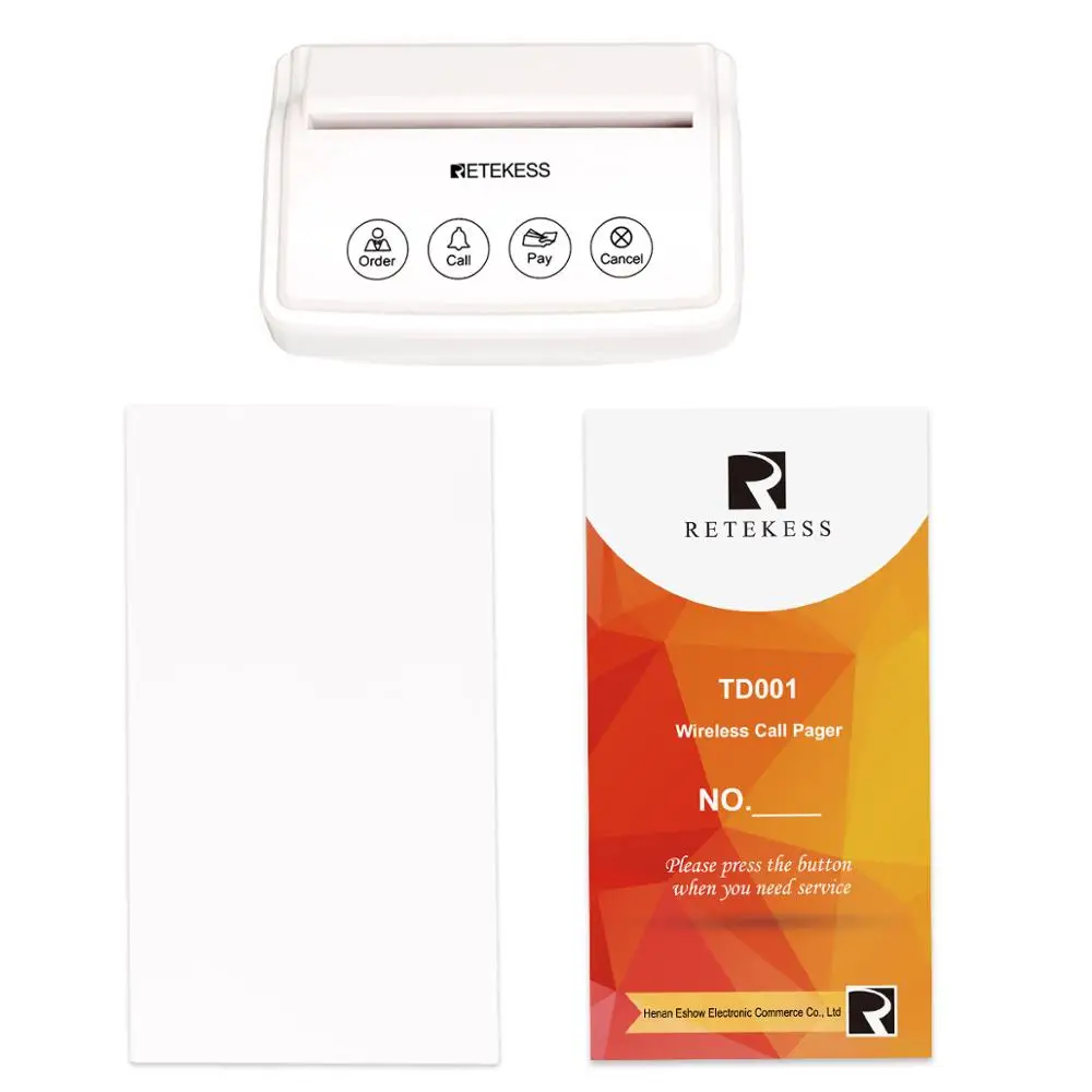 Пульт дистанционного управления Retekess 5 шт. TD001 433 МГц|pager transmitter|pager systemwireless pager system |
