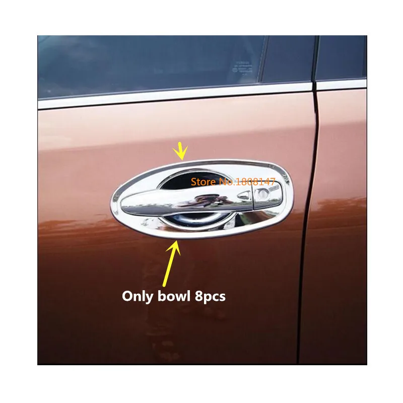 

Car styling cover detector trim ABS chrome external door bowl frame 4pcs For Nissan X-trail xtrail T32/Rogue 2014 2015 2016