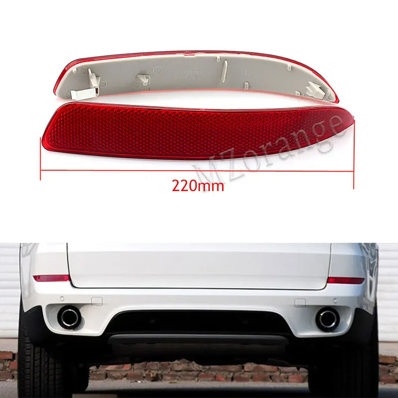 

MZORANGE Tail Lamp Rear Bumper Reflector Fog Warning Light Brake Stop Light For BMW X5 E70 LCI 63217158949 Left/Right 2006-2013