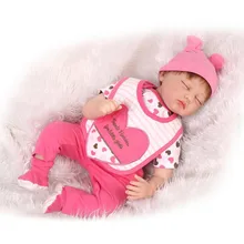 Lifelike Silicone Reborn Baby Girl Dolls 22 Inches 55 cm Cute Real Like Newborn Baby Doll