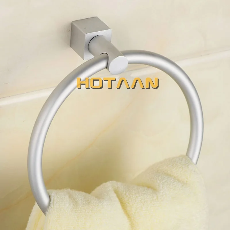 Bathroom Towel Holder Portable Towel Racks Round Aluminium Towel Holder Rings Wall Mounted Bathroom Accessories Anti-Rust Racks YT-13191