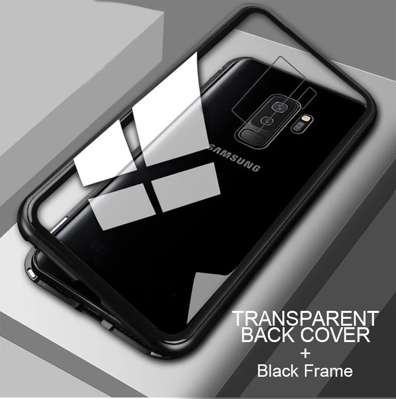 Artisome Magnetic Adsorption Case For Samsung Galaxy S9 S8 Plus Case For Samsung Note 8 Magnet Metal Tempered Glass Back Cover   (18)