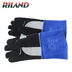 RILAND сварочные защитные перчатки кожа теплоизоляция сварочные защитные мужские рабочие сварочные перчатки защитные